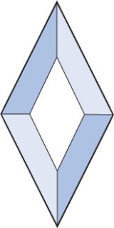 Бевелс AV15 ромб 51 х 102 мм
