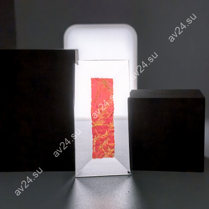 Бевелс AV221 дихроичный прямоугольник 76 х 38 мм красный мороз