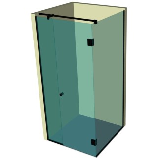 Душевая кабина угловая DK-208P в опорном профиле