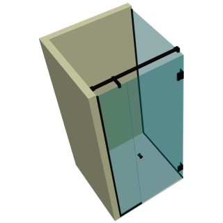 Душевая кабина угловая DK-208P в опорном профиле