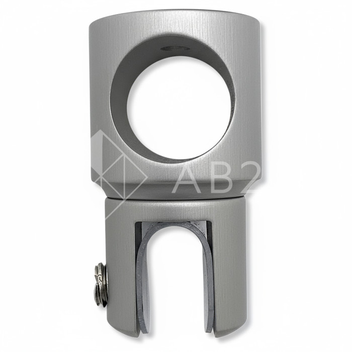 Держатель стекла FDC-11 трубы 19 сквозной 0°-360°, латунь/матовый