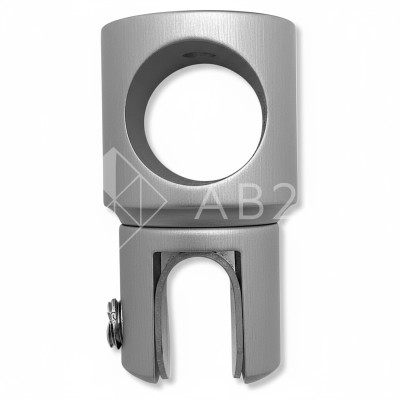 Держатель стекла FDC-11 трубы 19 сквозной 0°-360°, латунь/матовый