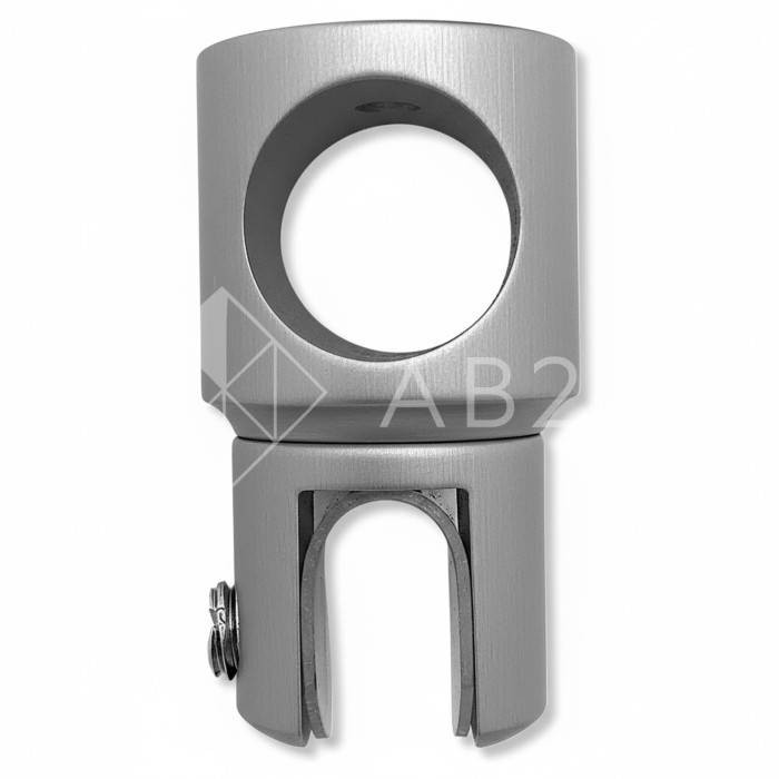 Держатель стекла FDC-11 трубы 19 сквозной 0°-360°, латунь/матовый