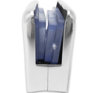 Крепление стекла FKK-87, 46х44 к круглой трубе Ø38, нержавейка/полированный