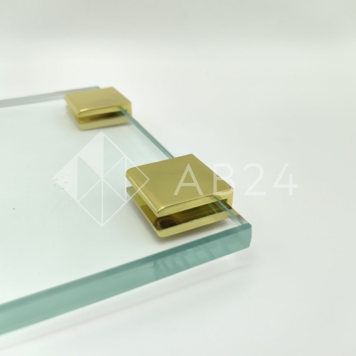 Полкодержатель FDA-20-DEF с дефектом для стекла 8-10 мм, цинк/золото