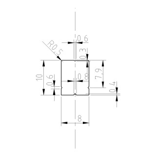 Профиль FDPA-58.25 для крепления уплотнителя к стене, 2,5 м, алюминий/анодированный