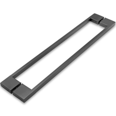 Ручка скоба FDR-92, 10х15х450х1.0 мм, нержавейка/оружейная сталь