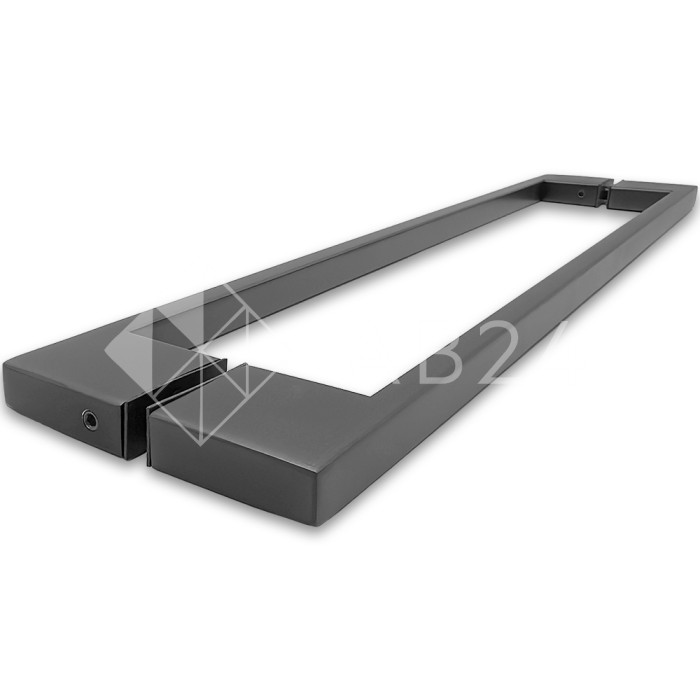 Ручка скоба FDR-92, 10х15х450х1.0 мм, нержавейка/оружейная сталь