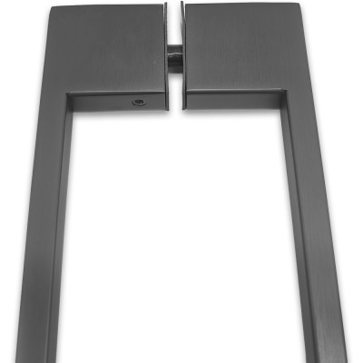 Ручка скоба FDR-92, 10х15х450х1.0 мм, нержавейка/оружейная сталь