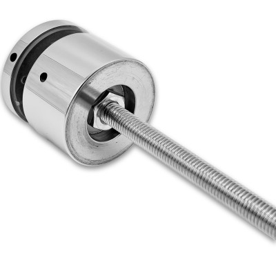 Стеклодержатель FKK-40, 10х30 мм Ø50 мм М10x1.5 для стекла, нержавейка/полированный