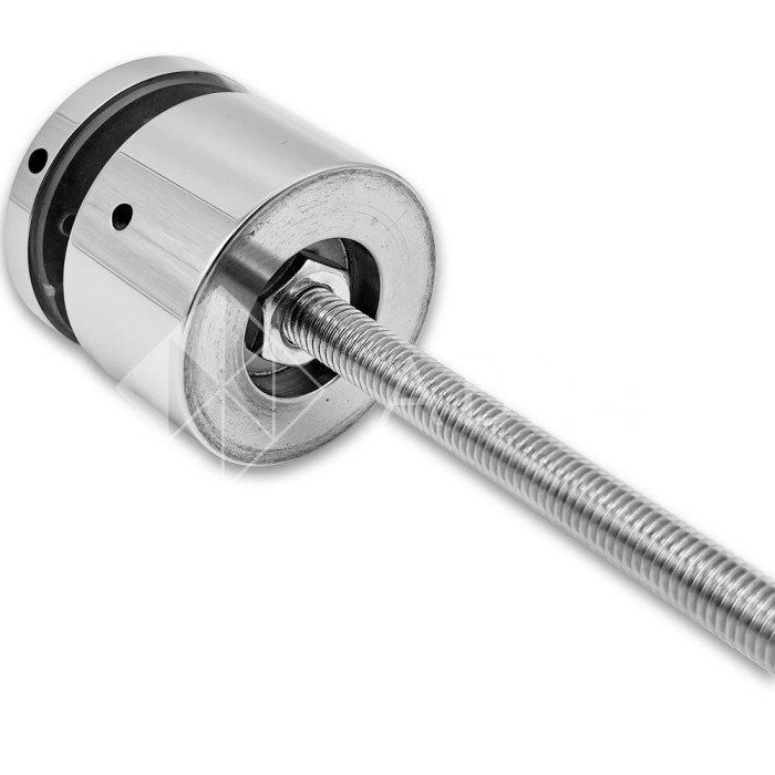 Стеклодержатель FKK-40, 10х30 мм Ø50 мм М10x1.5 для стекла, нержавейка/полированный