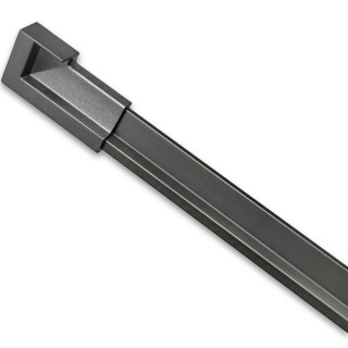 Заглушка торцевая FDPA-430R Правая для порога, ПВХ/Оружейная сталь