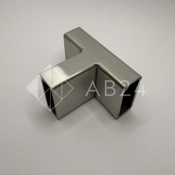 Соединитель FDC-42 трубы 30х10, вертикальный Т-образный, нержавейка/матовый