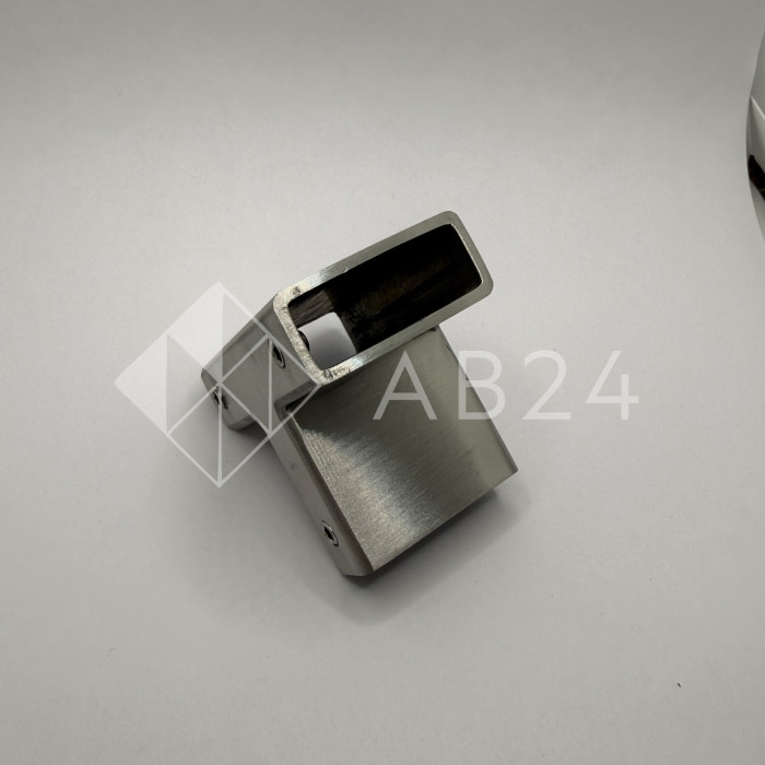 Соединитель FDC-42 трубы 30х10, вертикальный Т-образный, нержавейка/матовый