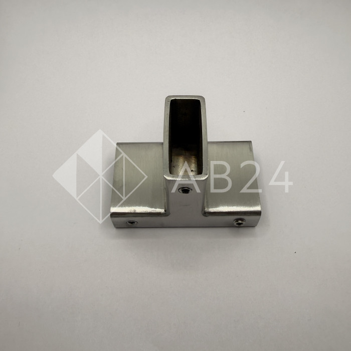 Соединитель FDC-42 трубы 30х10, вертикальный Т-образный, нержавейка/матовый