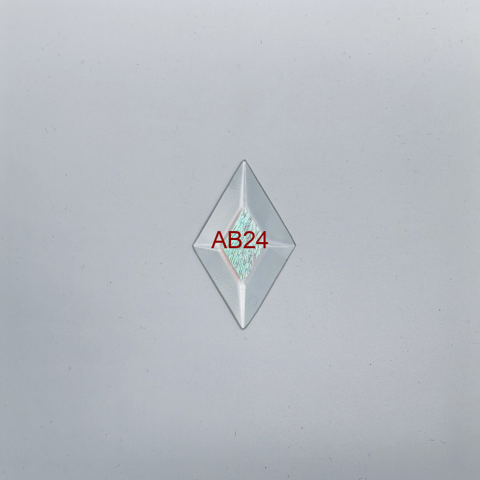 Бевелс AV131 дихроичный ромб 38 х 64 мм красная шиншилла