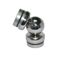 Поворот шаровой FOP-50.10 регулируемый, внутренний, для трубы Ø50.8*1.5 мм, GRIT 320, нержавейка/матовый