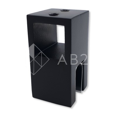 Держатель стекла FDC-53 сквозной 15х15, нержавейка/черный