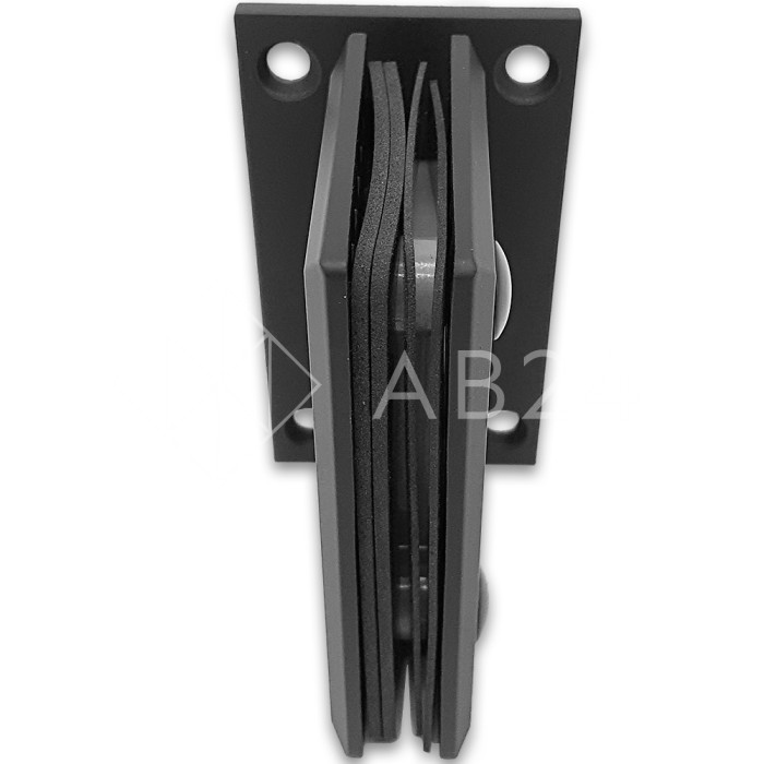 Петля Бета β FDP-21 стена-стекло центр. крепление, нержавейка/черный