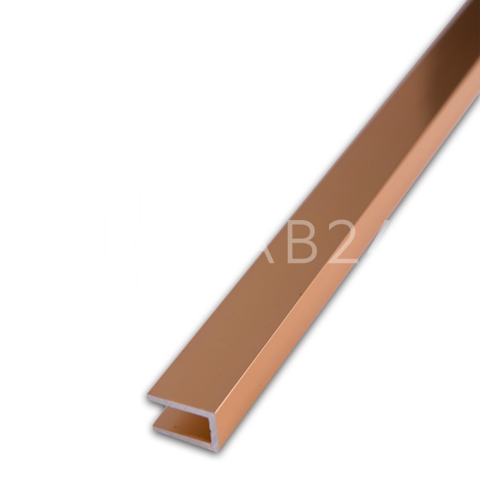 Профиль для стекла FDPA-50.22, 19х12.5х2, длина 2.2 м, алюминий/розовое золото