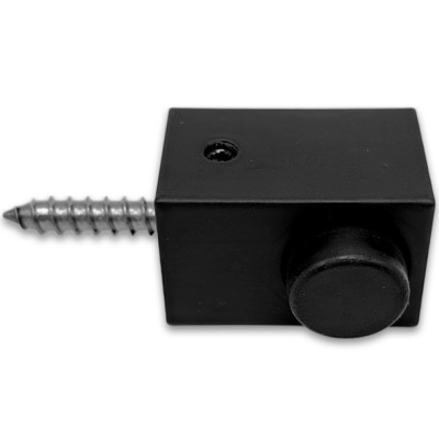 Дверной стопор FDA-08L левый к стене/полу, нержавейка/черный