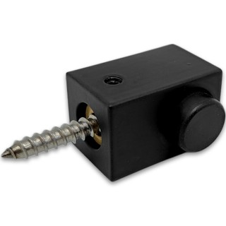 Дверной стопор FDA-08L левый к стене/полу, нержавейка/черный