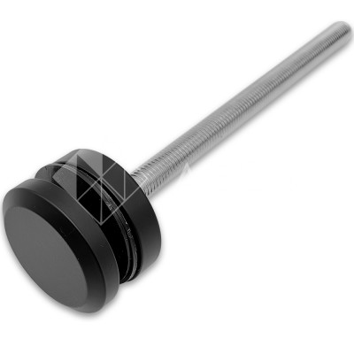 Стеклодержатель FKK-41, 10х10 мм Ø50 мм М10 для стекла, нержавейка/черный