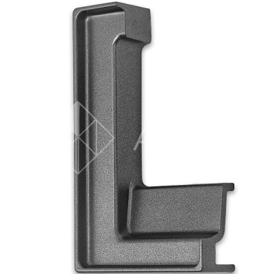 Заглушка угловая FDPA-431L Левая для порога, ПВХ/Оружейная сталь