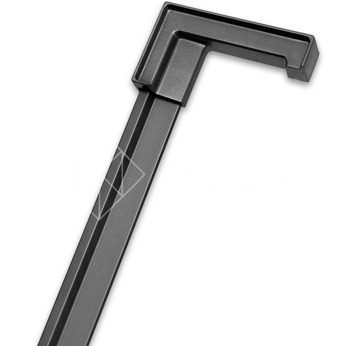 Заглушка угловая FDPA-431L Левая для порога, ПВХ/Оружейная сталь