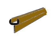 Свинцовый профиль с латунным покрытием 07 (4) Y-образный 5669-С, бронза