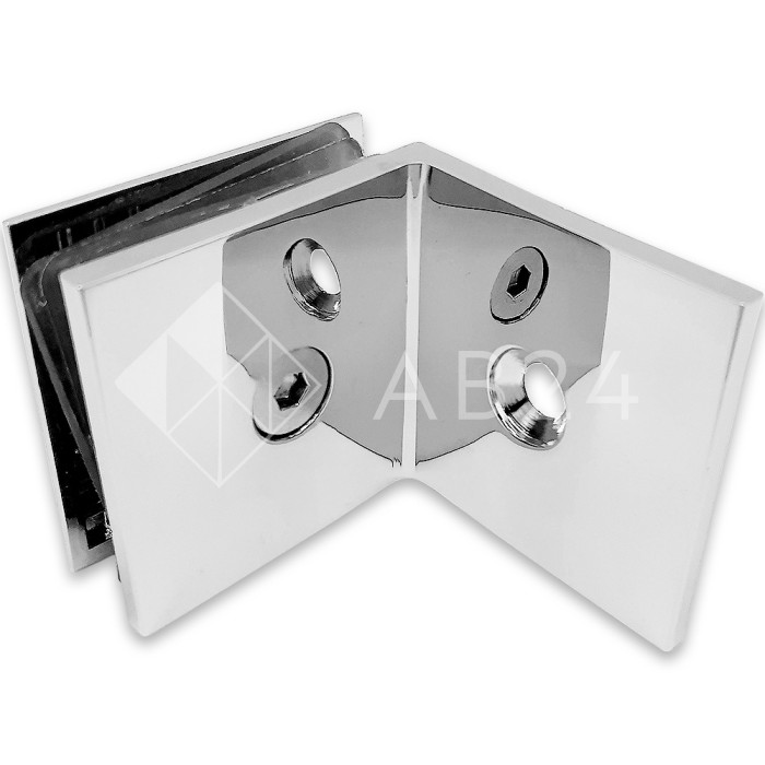 Коннектор для стекла Бета β FDK-23, стена-стекло 90°, цинк/хром