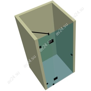 Душевая дверь с добором DK-107К на коннекторах