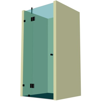 Душевая дверь с добором DK-107К на коннекторах