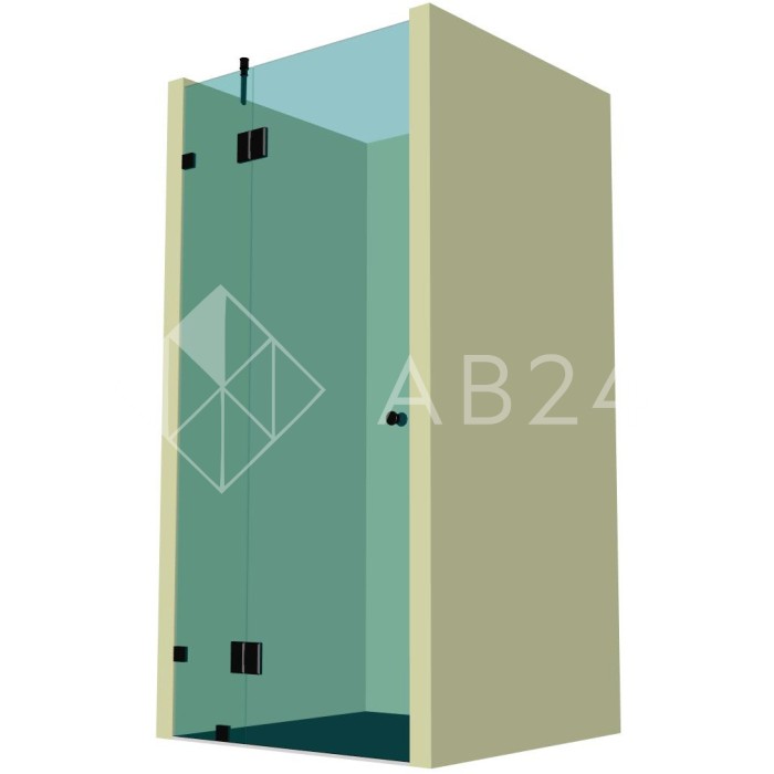 Душевая дверь с добором DK-107К на коннекторах