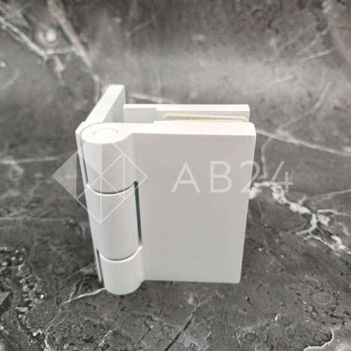 Петля Майя FDP-170 стена-стекло, открывание 90°, латунь/белый