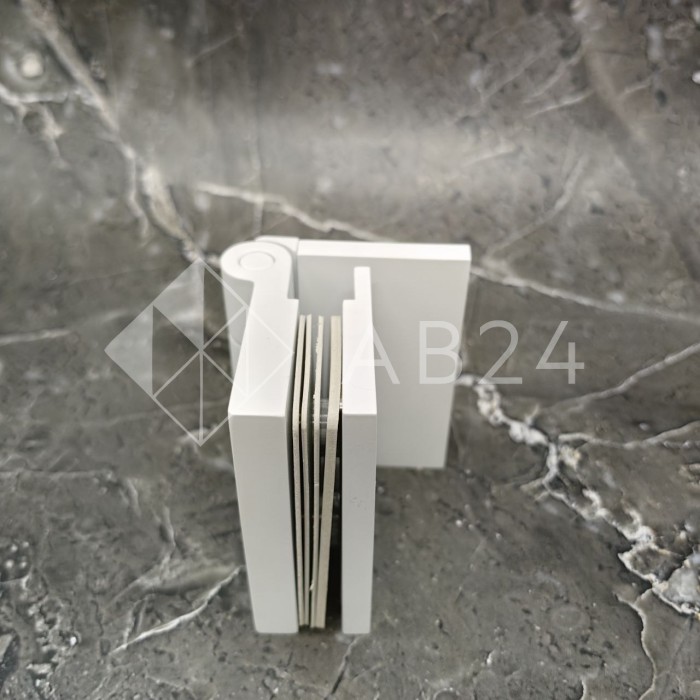 Петля Майя FDP-170 стена-стекло, открывание 90°, латунь/белый