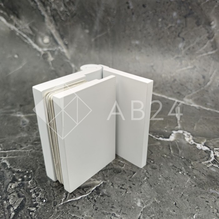 Петля Майя FDP-170 стена-стекло, открывание 90°, латунь/белый