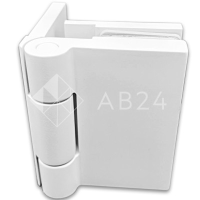 Петля Майя FDP-170 стена-стекло, открывание 90°, латунь/белый