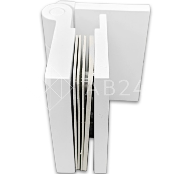 Петля Майя FDP-170 стена-стекло, открывание 90°, латунь/белый