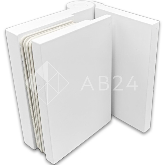 Петля Майя FDP-170 стена-стекло, открывание 90°, латунь/белый