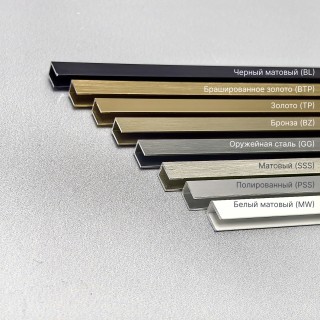 Профиль для стекла 10 мм, FDPA-60.3, 19х14,5х2, длина 3 м, алюминий/матовый