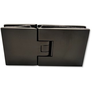 Петля FDP-183-DEF с дефектом Аврора стекло-стекло 180° без крышек, латунь/черный