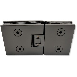 Петля FDP-183-DEF с дефектом Аврора стекло-стекло 180° без крышек, латунь/черный