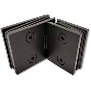 Петля FDP-183-DEF с дефектом Аврора стекло-стекло 180° без крышек, латунь/черный