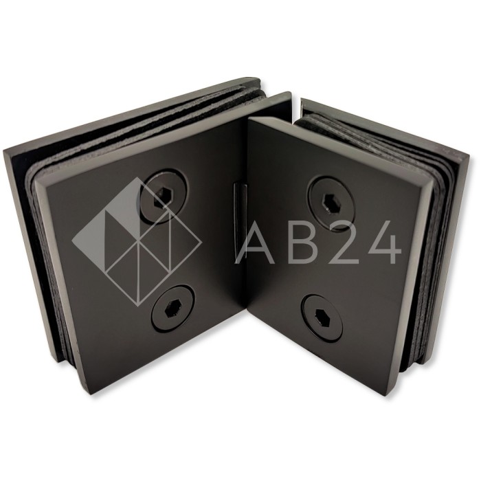 Петля FDP-183-DEF с дефектом Аврора стекло-стекло 180° без крышек, латунь/черный