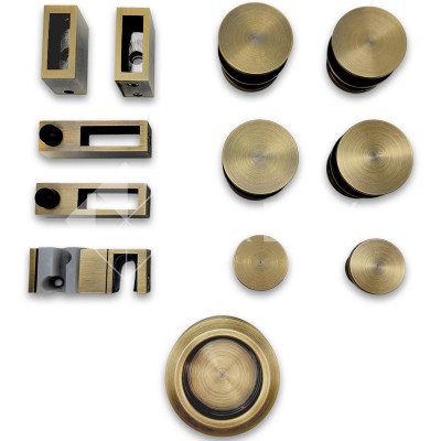 Раздвижная система Альфа α FDS-5, с двойной направляющей, нержавейка/бронза