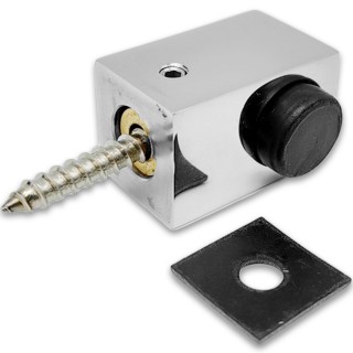 Дверной стопор FDA-08L левый к стене/полу, нержавейка/полированный