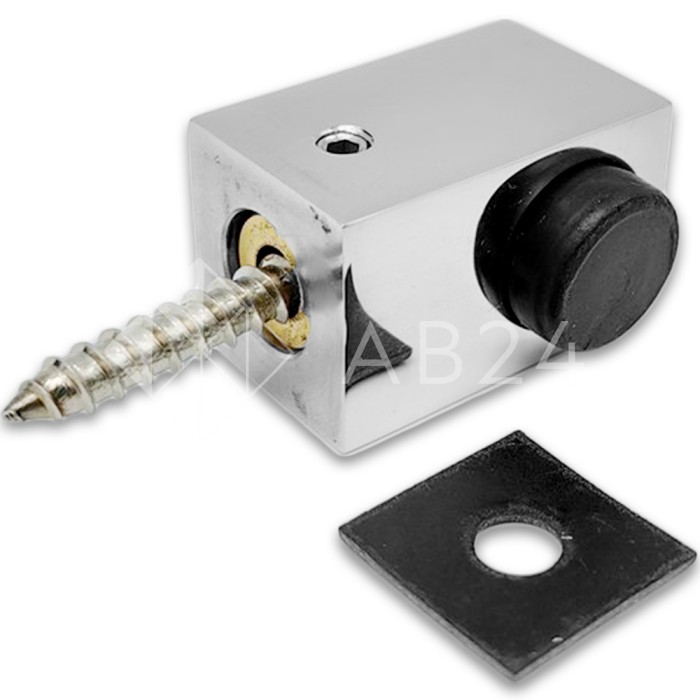 Дверной стопор FDA-08L левый к стене/полу, нержавейка/полированный