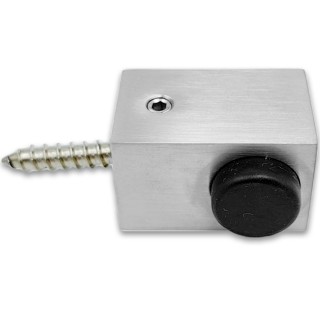 Дверной стопор FDA-08L левый к стене/полу, нержавейка/полированный