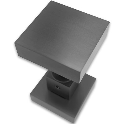 Ручка кноб FDR-31 квадратная, нержавейка/оружейная сталь